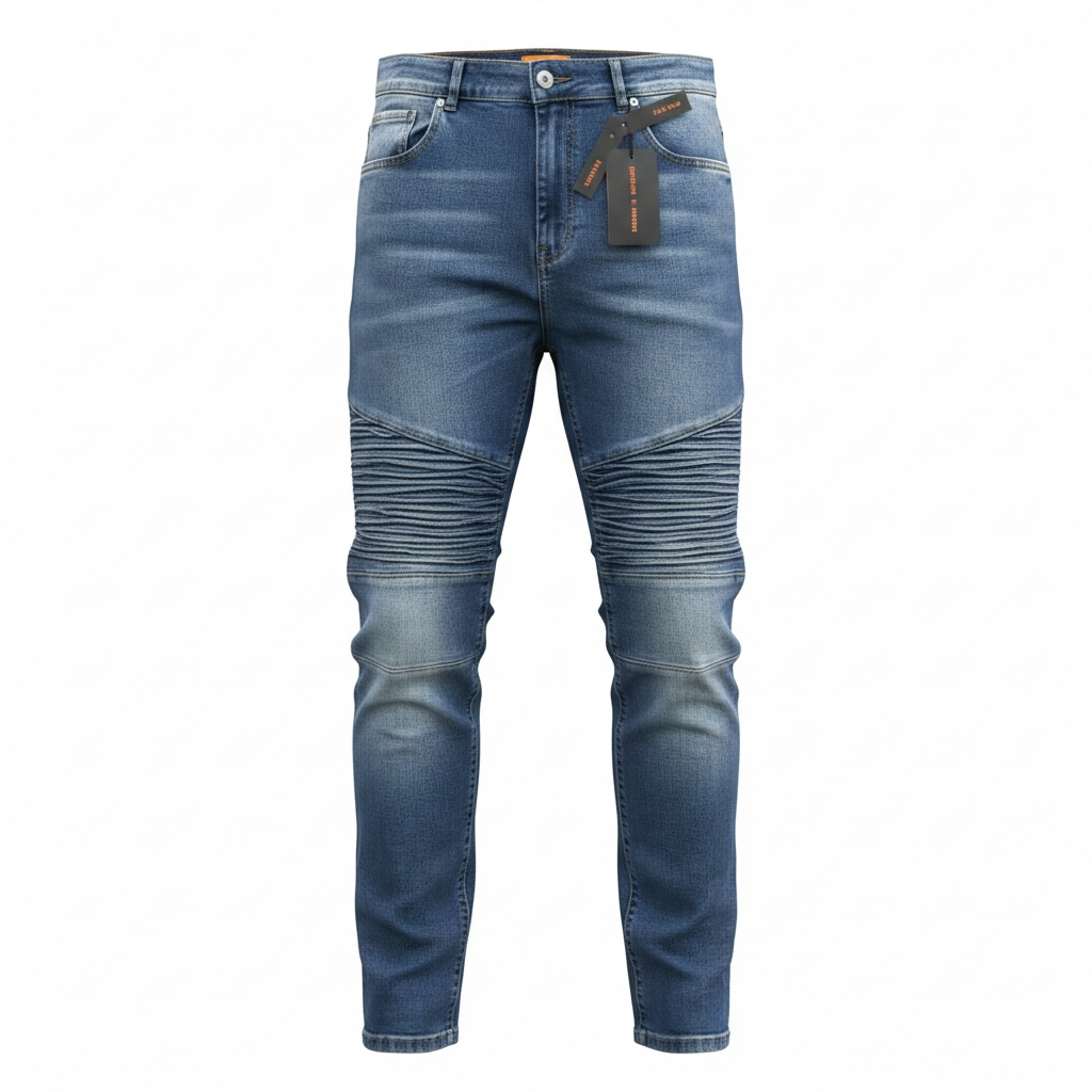Method & Mayhem Biker Skinny Jean Mid Indigo