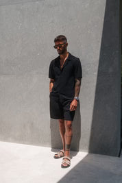 BELIER TSHIRT // PLEATED SHORT SLEEVE SHIRT & SHORTS SET SALE