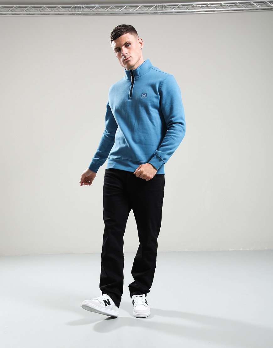 MARSHALL ARTIST MARCHIO 1/4 ZIP SWEAT // TEAL