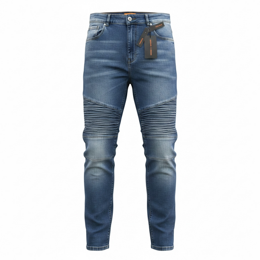 Method & Mayhem Biker Skinny Jean Mid Indigo