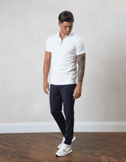 BELIER PREMIUM S/S ZIP POLO // WHITE POLO SALE