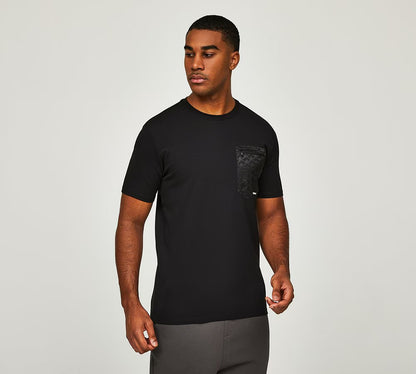 BELIER TSHIRT // ILLUSION PRINT POCKET TSHIRT BLACK SALE