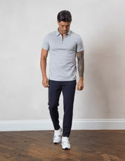 BELIER PREMIUM S/S ZIP POLO // PEBBLE SALE