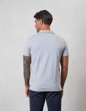 BELIER PREMIUM S/S ZIP POLO // PEBBLE SALE