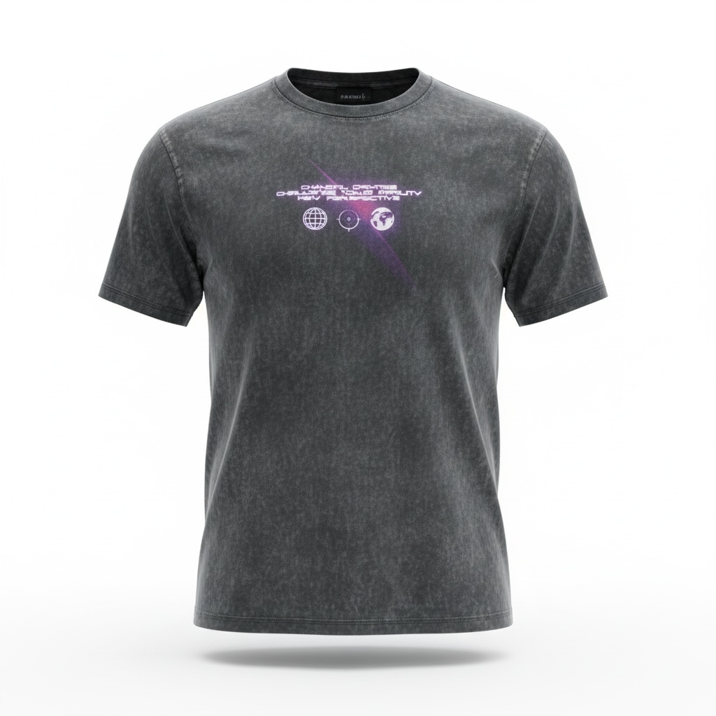 Criminal Damage Perspective T-Shirt Washed Black