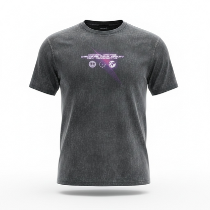 Criminal Damage Perspective T-Shirt Washed Black