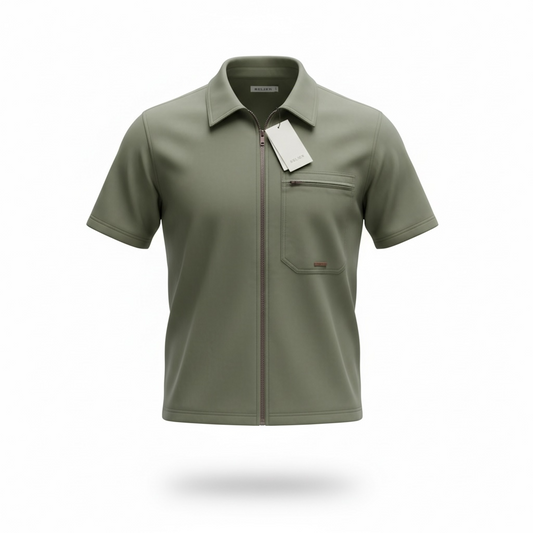 Belier Traveller Full Zip Shirt Sage