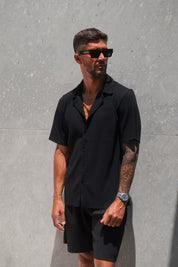BELIER TSHIRT // PLEATED SHORT SLEEVE SHIRT & SHORTS SET SALE