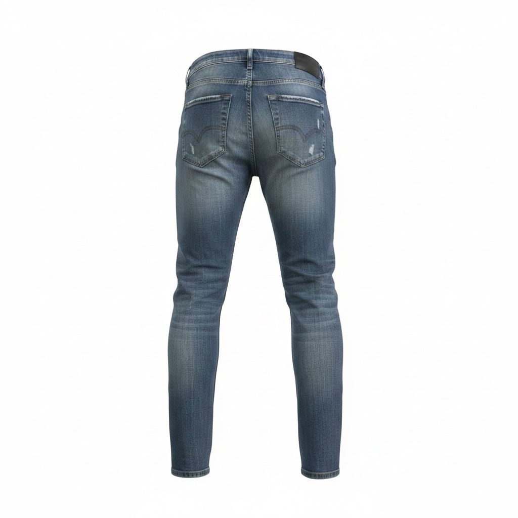 Method & Mayhem Skinny Jeans Destructed Blue