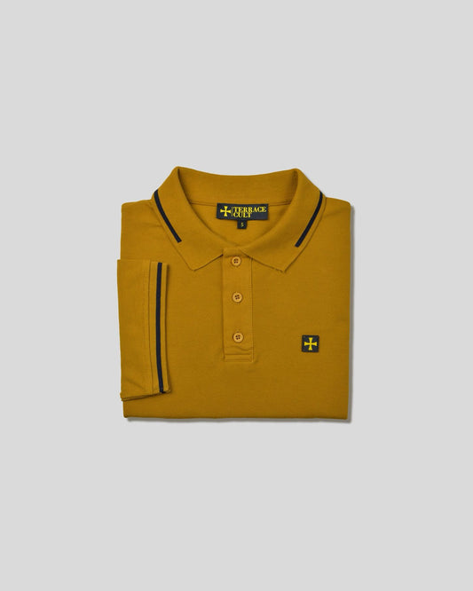 Terrace Cult Premium Pique Polo - Cumin/Black