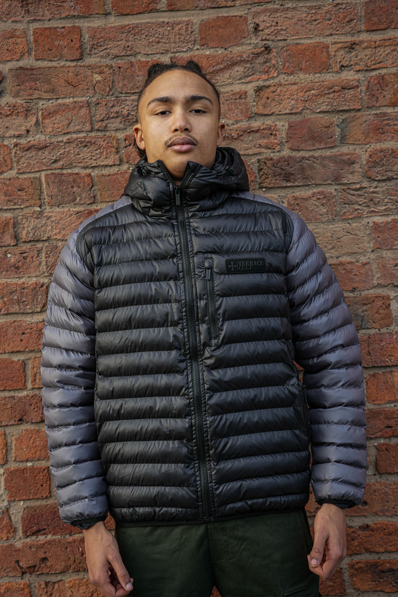Terrace Cult Thermo Puffer Jacket - Grey/Black