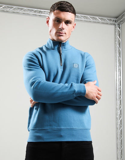 MARSHALL ARTIST MARCHIO 1/4 ZIP SWEAT // TEAL