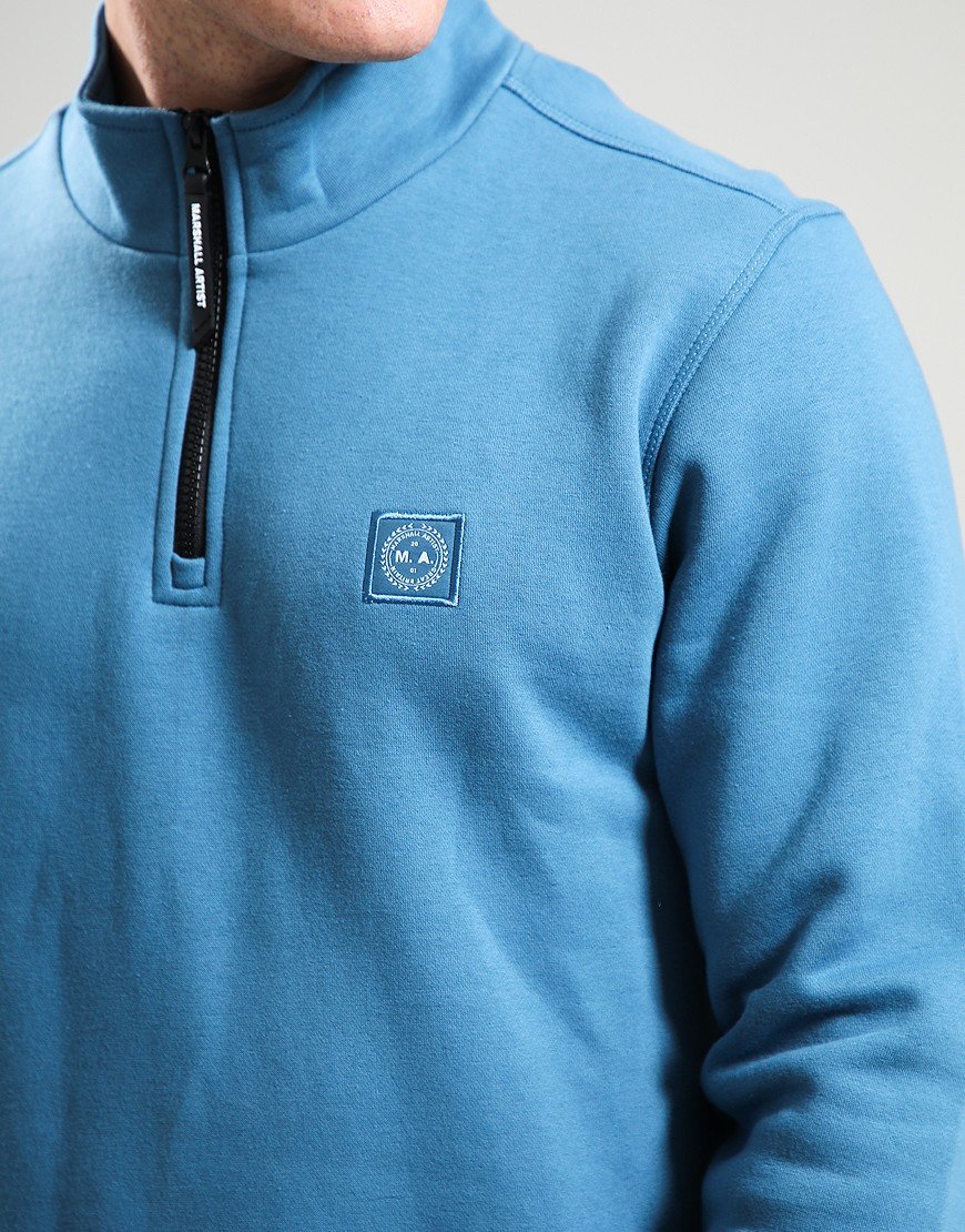 MARSHALL ARTIST MARCHIO 1/4 ZIP SWEAT // TEAL