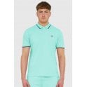MARSHALL ARTIST TIPPED POLO // CYAN BLUE