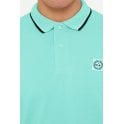 MARSHALL ARTIST TIPPED POLO // CYAN BLUE