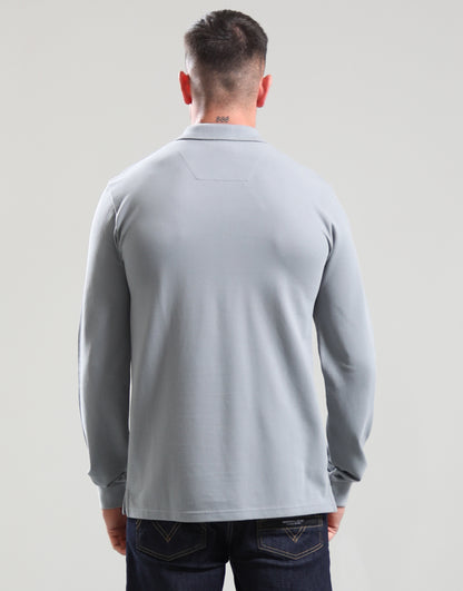 MARSHALL ARTIST MARCHIO LS POLO SHIRT // MONUMENT GREY