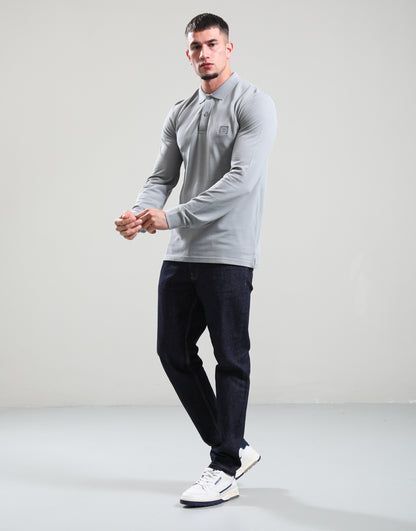 MARSHALL ARTIST MARCHIO LS POLO SHIRT // MONUMENT GREY