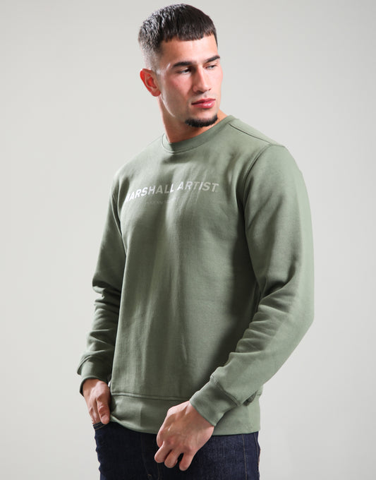 MARSHALL ARTIST TONAL STAMPA LOGO CREW // MOSS