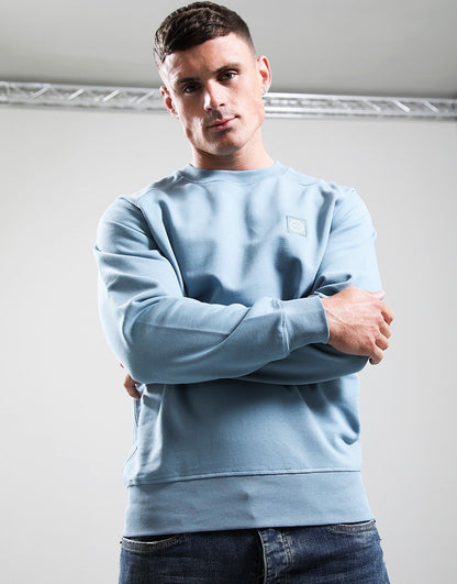 MARSHALL ARTIST  FOUNDATION CREW SWEAT STEEL BLUE