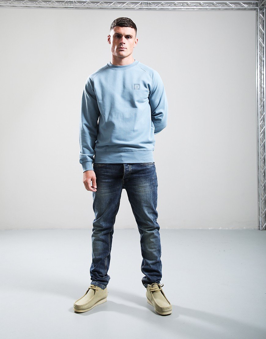 MARSHALL ARTIST  FOUNDATION CREW SWEAT STEEL BLUE