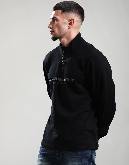 MARSHALL ARTIST MICROSPHERE 1/4 ZIP SWEAT // BLACK