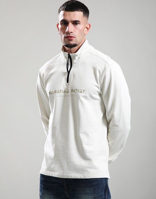 MARSHALL ARTIST MICROSPHERE 1/4 ZIP SWEAT // ECRU